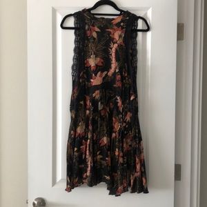 Black Floral slip dress